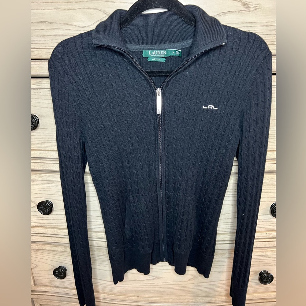 Ralph Lauren cable knit zip up
